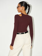 Long Sleeve Cut-Out Bodysuit