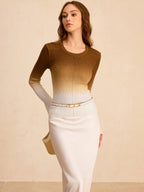 Ombre Slim Knit Top