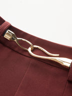 Belted Pleated Wide-Leg Pants
