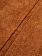 Suede Effect Belted Split Mini Skirt