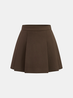High-Waist Pleated Mini Skirt
