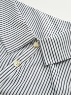Striped Asymmetrical Placket Button Shirt