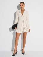 Mid-Waist Pleated Mini Skirt