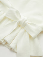 Bow Belted Peplum Knit Top