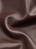 PU A-Line Mid-Waist Skirt
