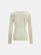 Seam Detail Crew Neck Long Sleeve T-Shirt