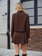 High-Waist Pleated Mini Skirt
