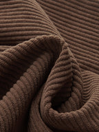 Corduroy Wide-Leg Pleated Pants