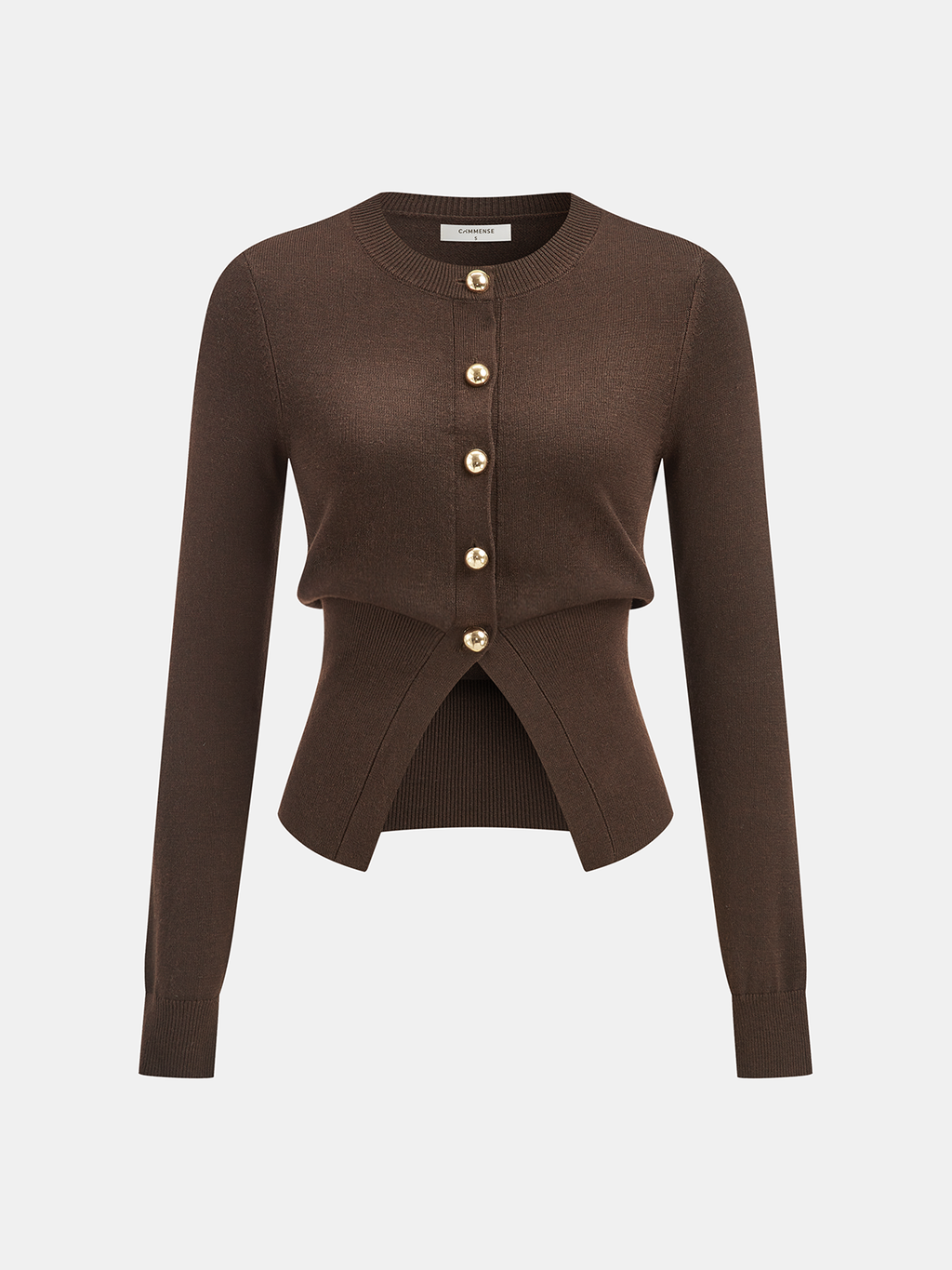 Metal Button Knit Cardigan