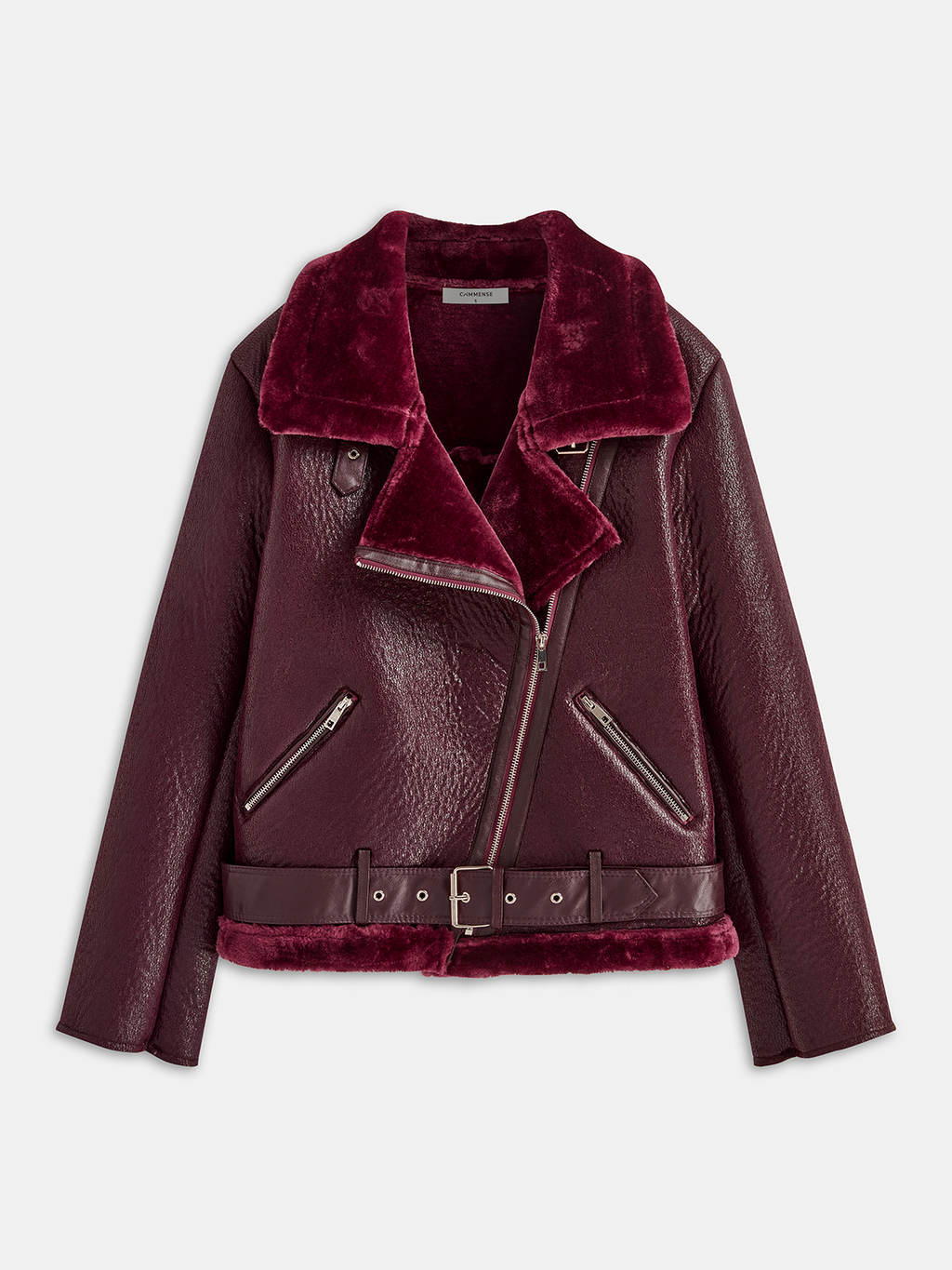 Zipper Belted Soft Fleece Jacket