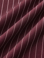 Asymmetric Waistband Pinstripe Wide-Leg Pants