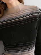 Gradient Mesh Knit Top