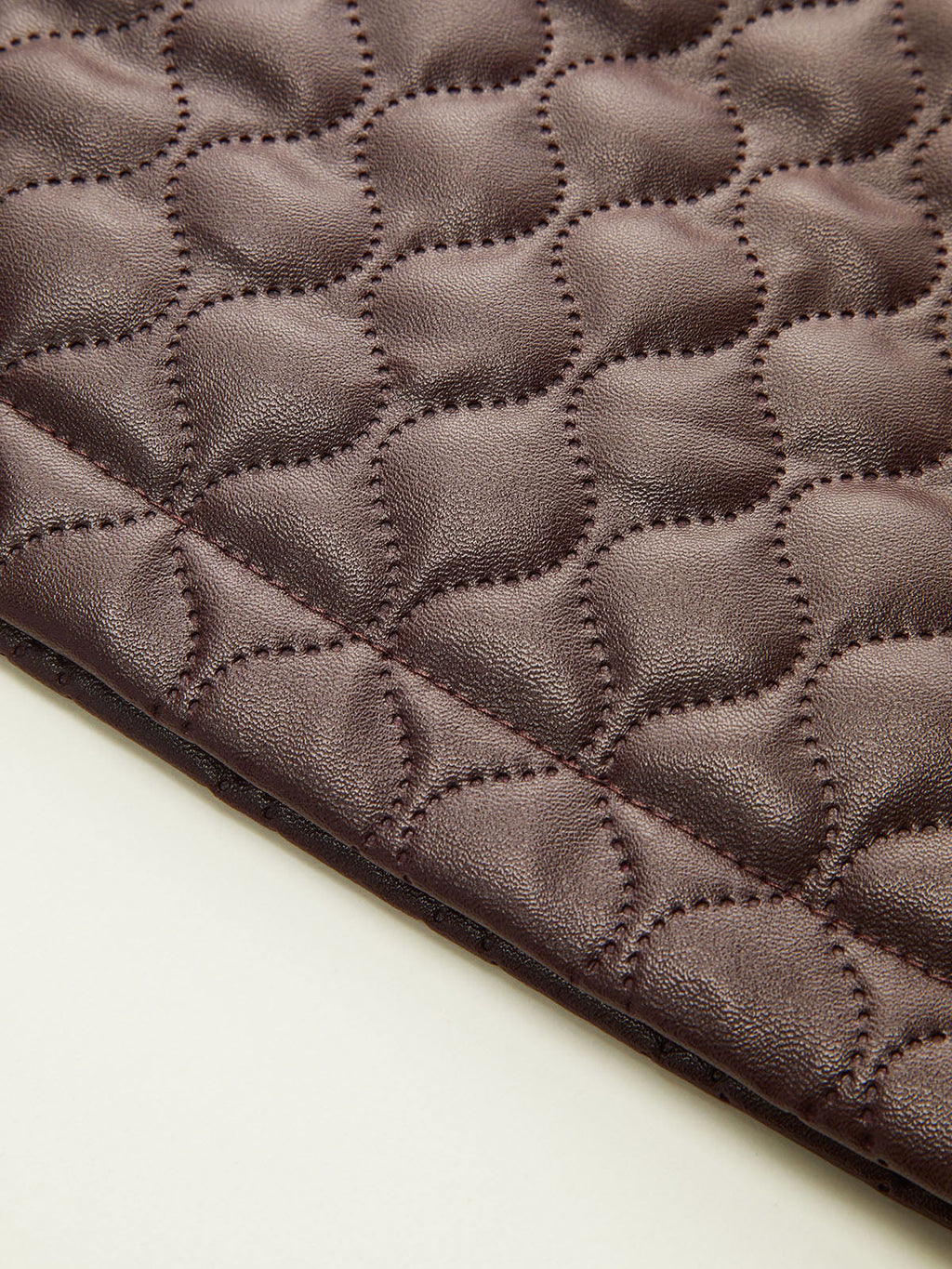 Faux Leather Quilted Mini Skirt