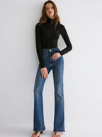 Bra Free Soft Line Open Back Long Sleeve Shirt
