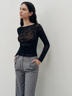 Floral Lace Long Sleeve T-Shirt