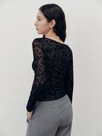 Floral Lace Long Sleeve T-Shirt