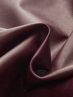 Faux Leather Asymmetric Ruched Top