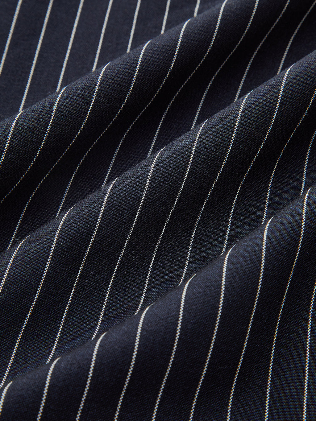 Flared Sleeve Pinstripe Wrap Blouse