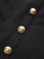 Metal Decor Midi Pencil Skirt