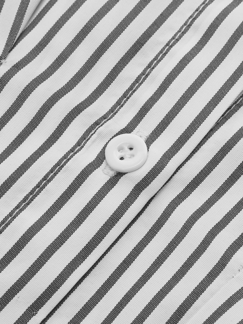 Cinched Waist Peplum Button-Front Striped Shirt