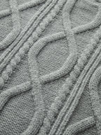 Cable Knit Mock Neck Sweater