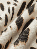 Wool-Blend Leopard Print Knit Vest