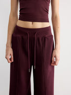 Drawstring Wide-Leg Knit Pants