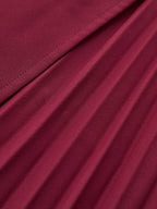 Asymmetric Pleated Maxi Skirt