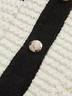Contrast Trim Knitted Top and Mini Skirt Set