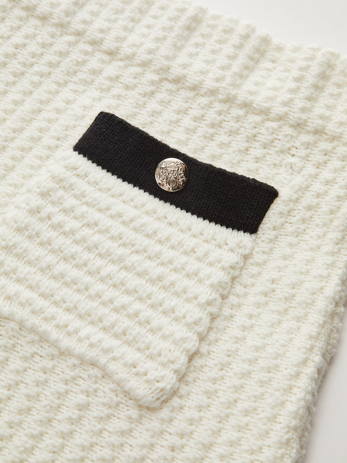 Contrast Trim Knitted Top and Mini Skirt Set