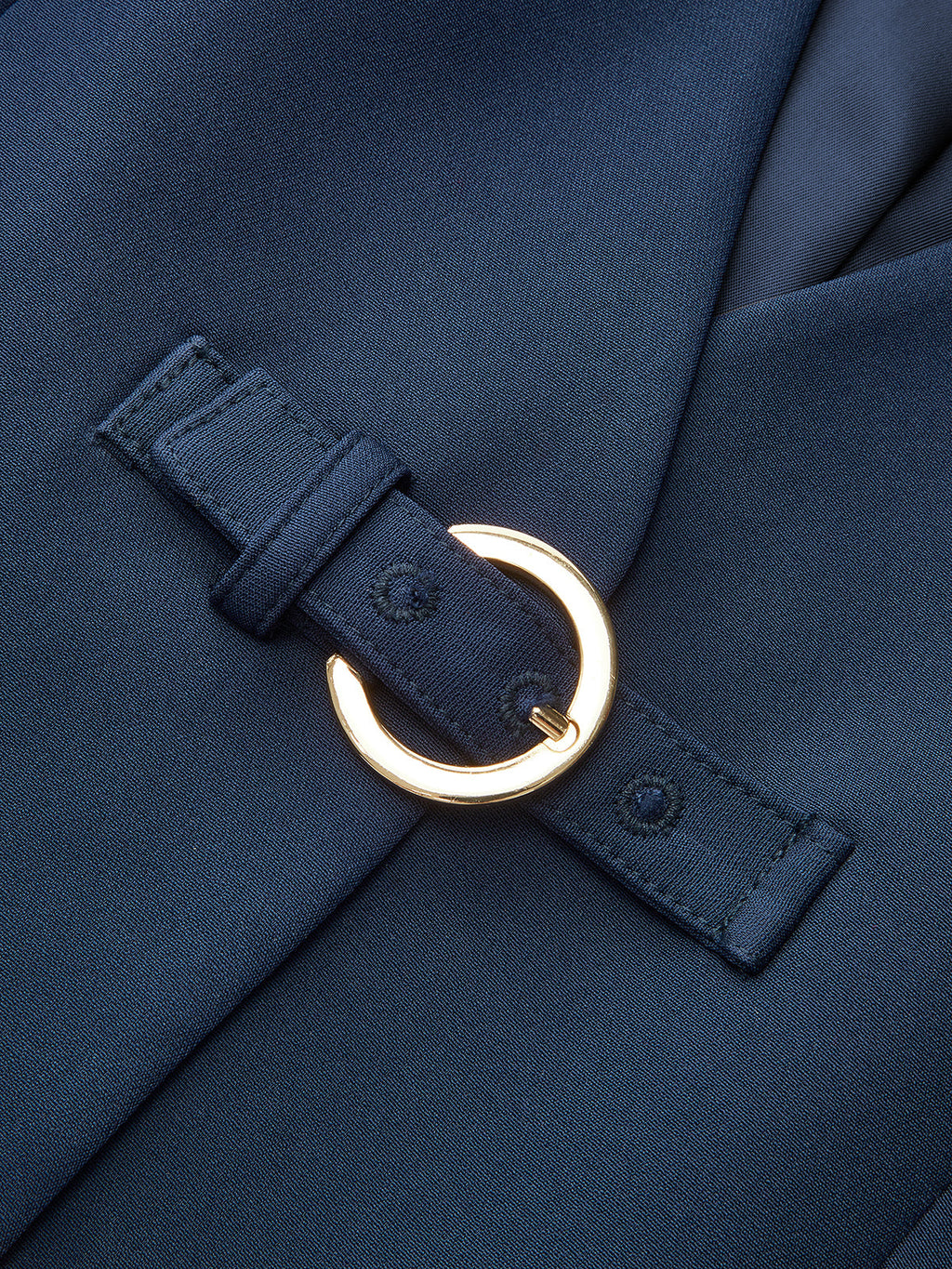 Buckle Detail Sleeveless V-Neck Vest