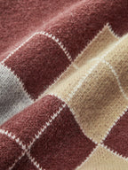 Mock Neck Argyle Sweater