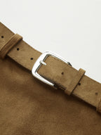 Belted Suede Effect Mini Skirt