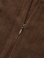 Suede Effect Ruched Sleeveless Vest