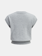 Bow Detail Cap Sleeve Knitted Vest