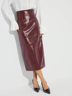 Faux Leather Pencil Skirt