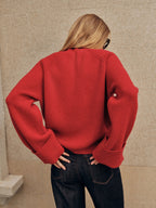 Cuffed Sleeve Oversized Sweater