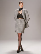 Polka Dot A-Line Mini Skirt