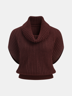 Cowl Neck Chunky Sweater Vest