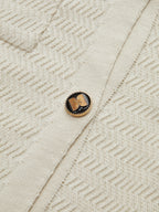 Textured Chevron Knit Pocketed Sweater Co-ords