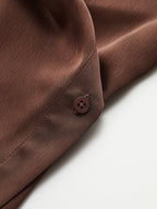 Asymmetric Wrap Satin Shirt