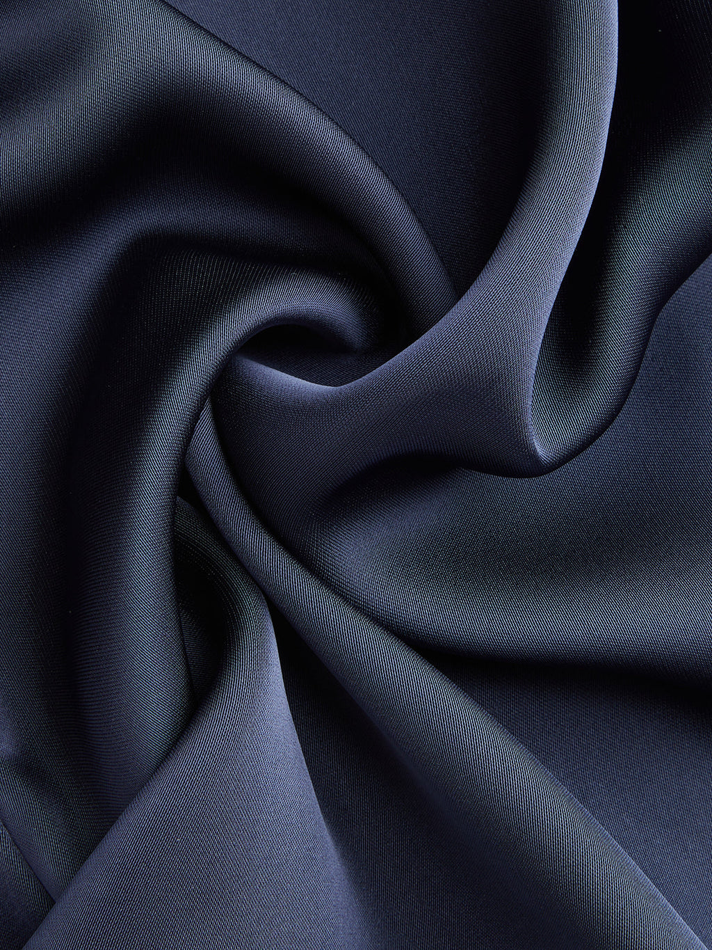 Satin Draped Mock Neck Blouse