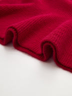 One-Shoulder Rib-Knit Peplum Sweater