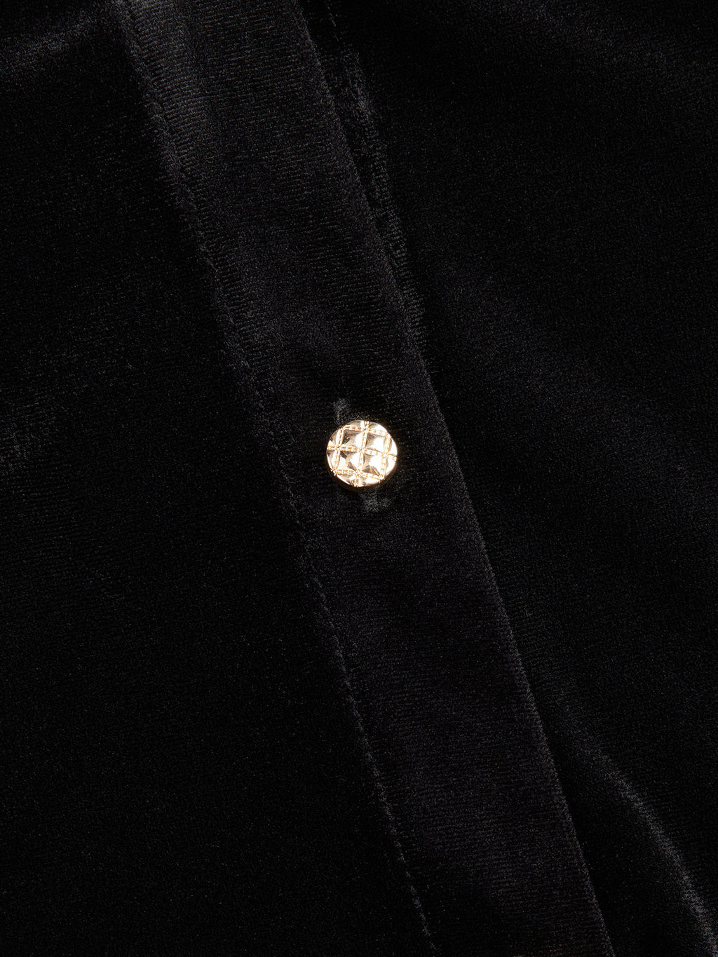 Velvet Collared Button-Front Bodysuit