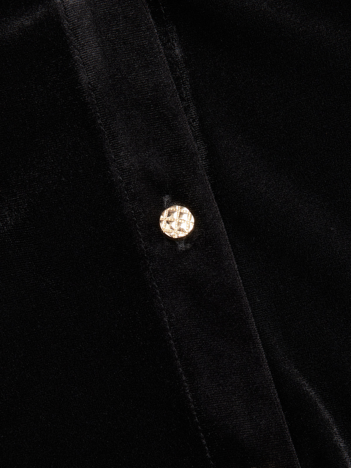 Velvet Collared Button-Front Bodysuit