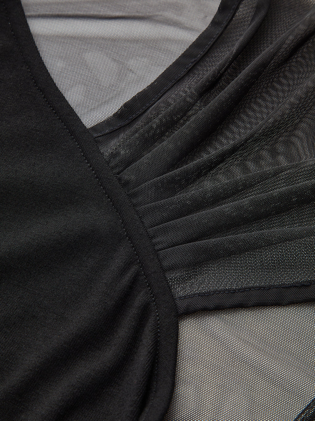 Mesh-Panel Asymmetrical Sleeveless Top
