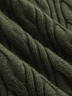 Cable Knit Sweater & Wide-Leg Pant Set