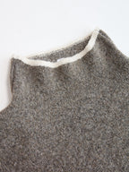 Mock Neck Contrast Trim Sweater