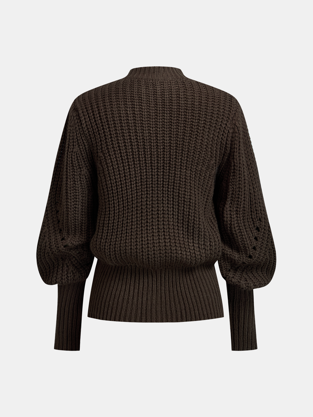 Tie-Waist Button-Front Knit Sweater