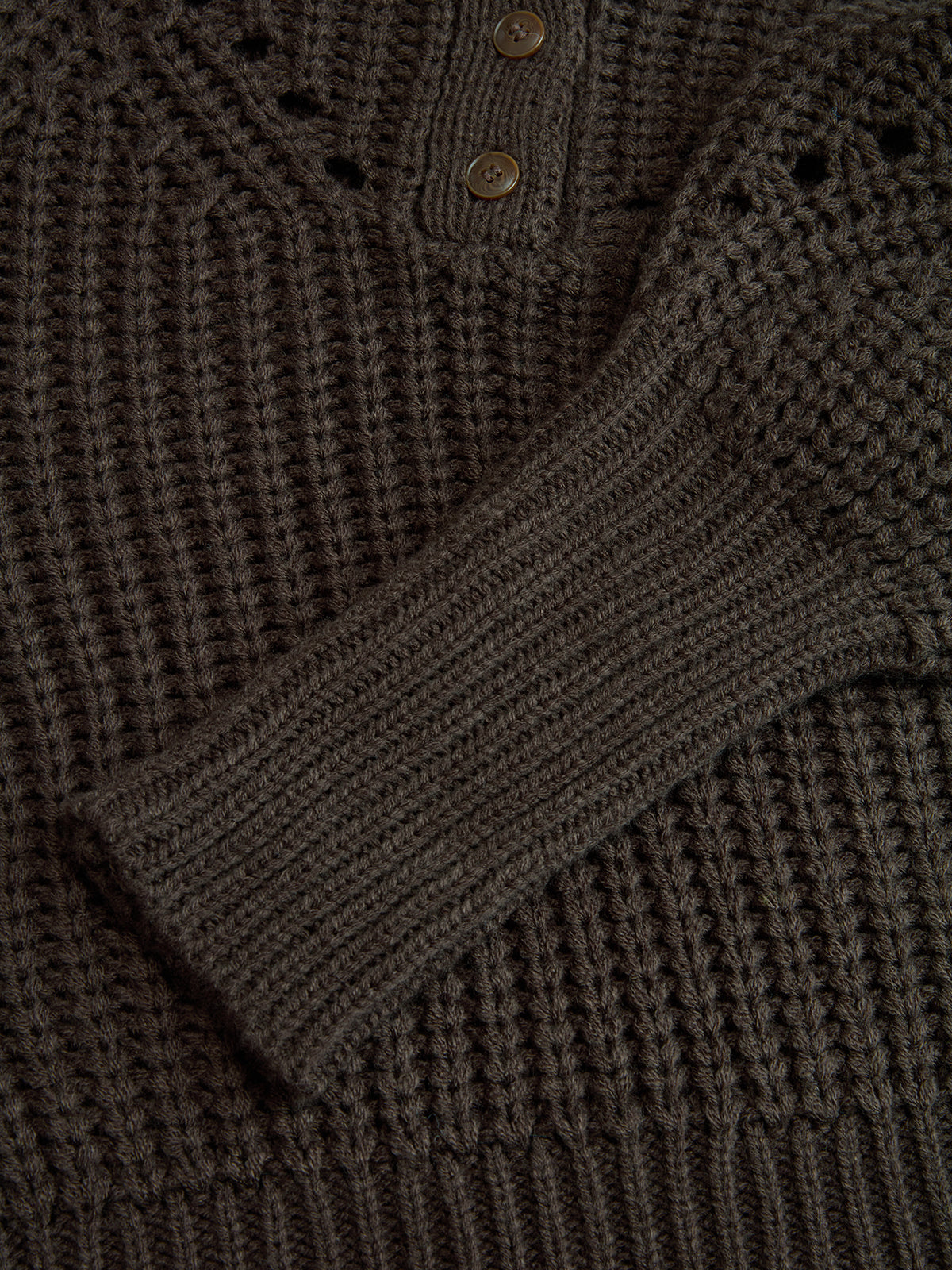 Tie-Waist Button-Front Knit Sweater
